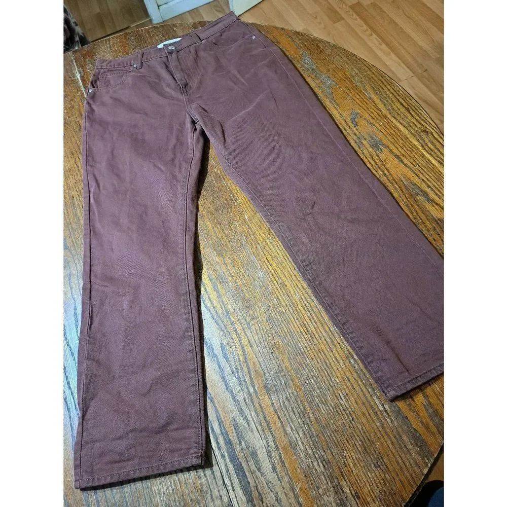 Size 27 Waist PacSun Burgandy Brown Mom Jean Cotton Pockets Belt Loops
